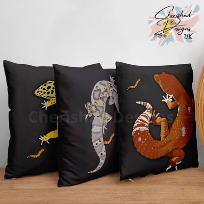 Yellow Leopard Gecko Dinner Decorative Cushions & Covers