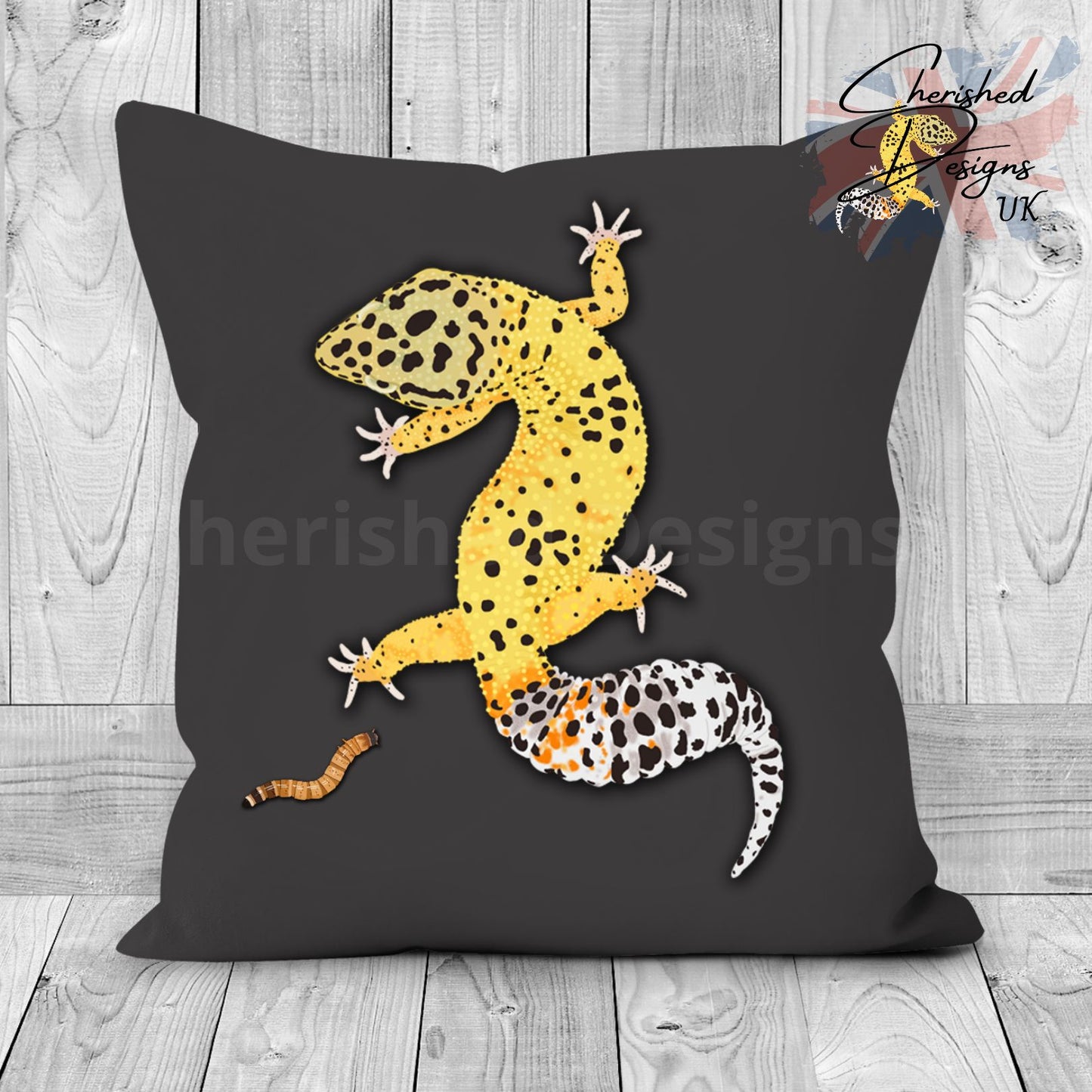 Yellow Leopard Gecko Dinner Decorative Cushions & Covers