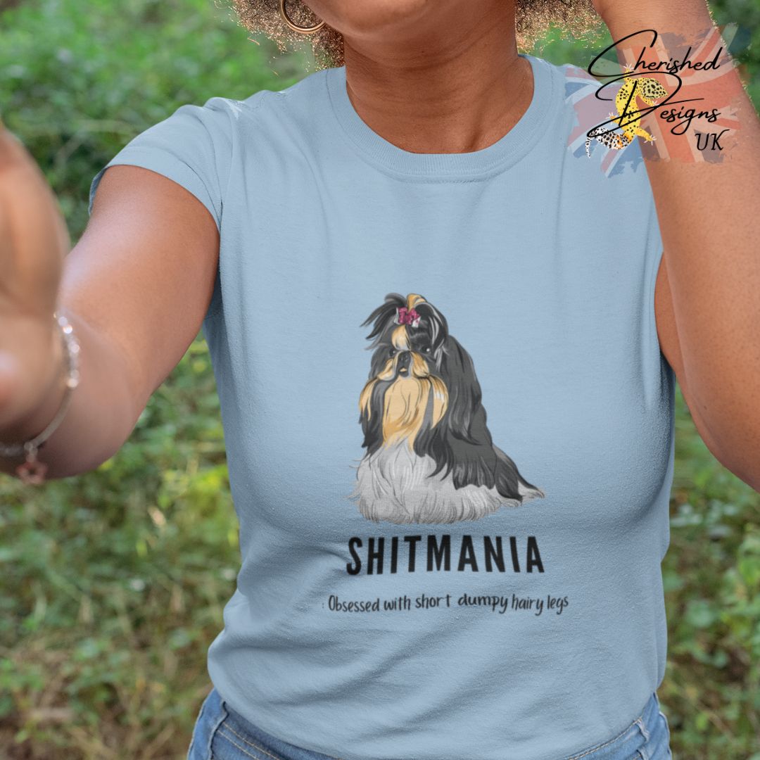 Shitmania Shih Tzu Dog Softstyle T-shirt up to 2XL