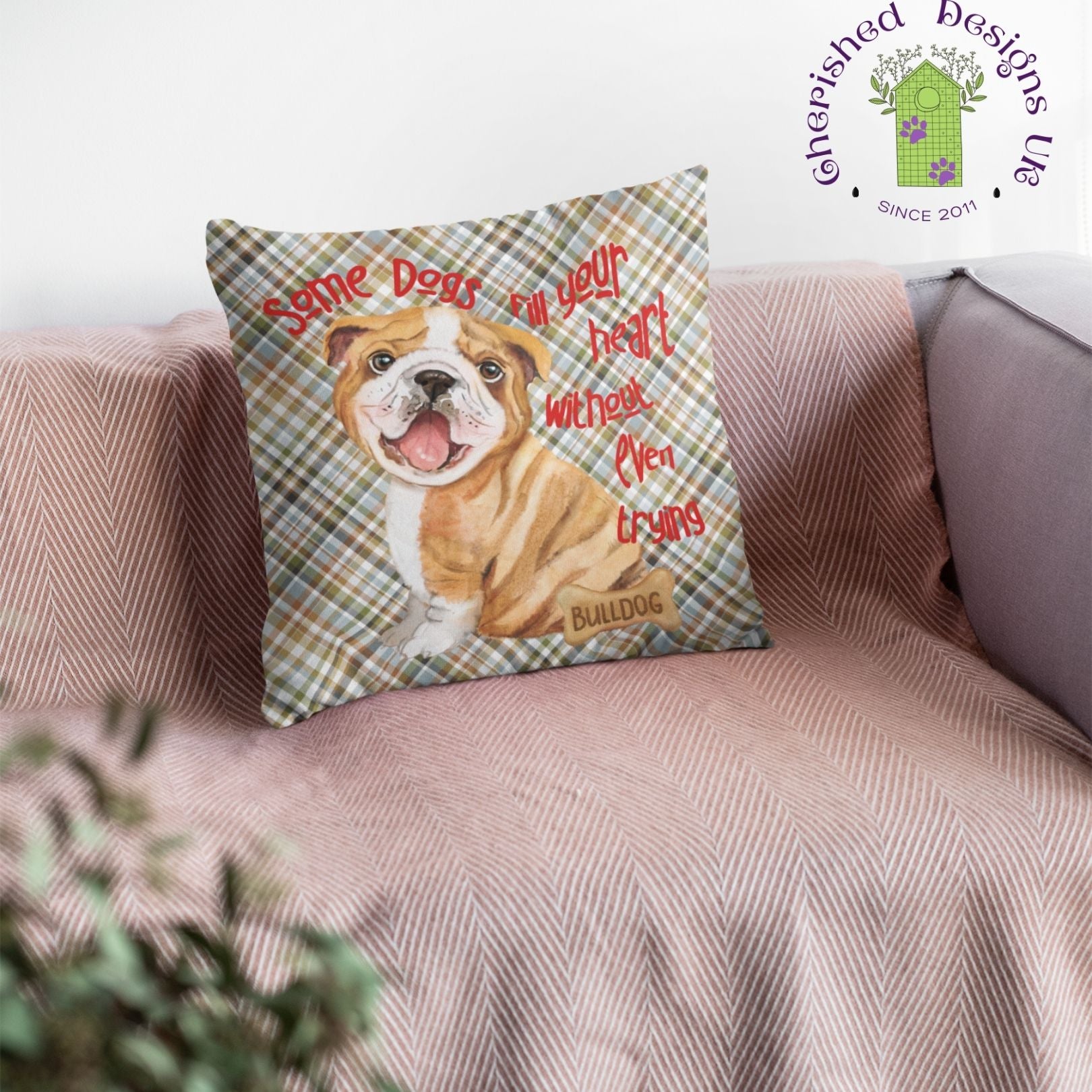 Cute Bulldog Puppy cushion