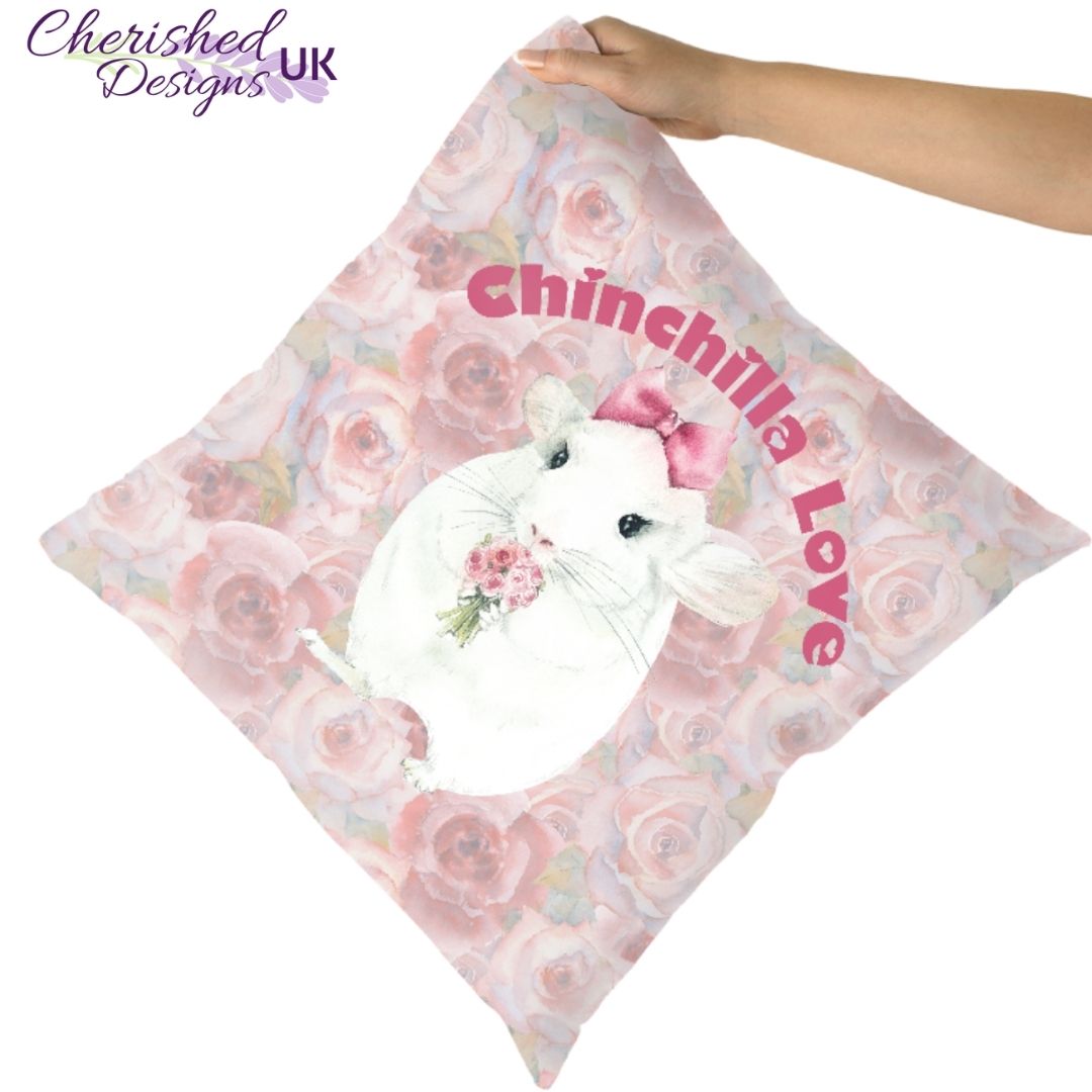 Pink chinchilla decorative pillow